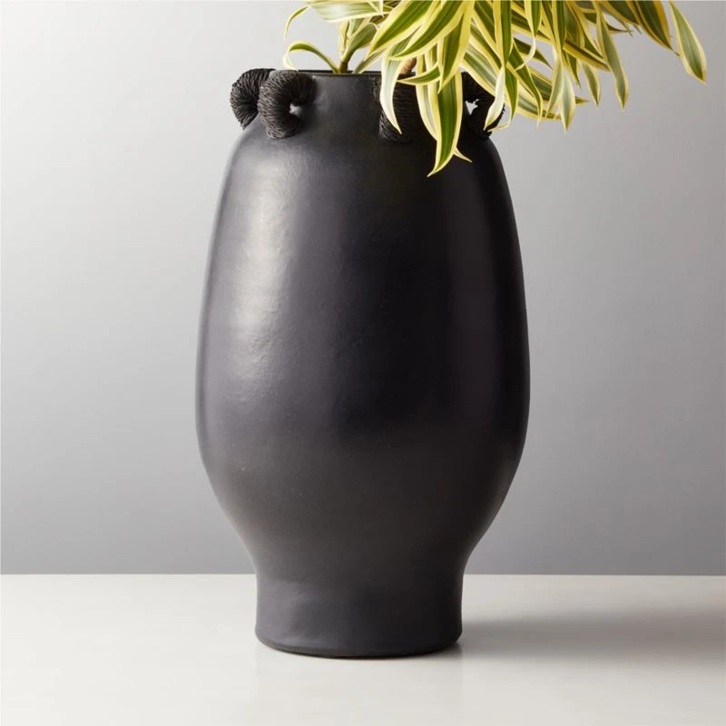 Acadia Black Ceramic Vase 4 Acadia Black Ceramic Vase - Image 2