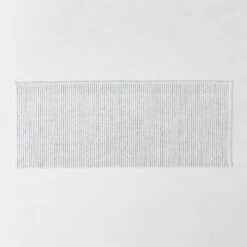 Aiden White And Black Cotton Bath Runner 24"x60"