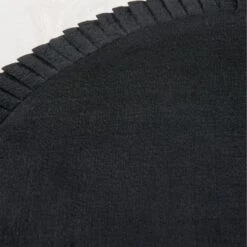 Alcott Black Round Placemat -Home Furnishing Shop AlcottSilkPlacematAV2SHS22