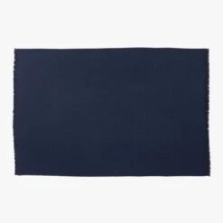 Alpaca Navy Throw Blanket 40"x60" -Home Furnishing Shop AlpacaBlackIrisThrowSSF22