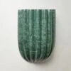 Ariel Fluted Green Marble Wall Sconce Light -Home Furnishing Shop ArielGreenMarbleSconceSHS23