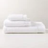 Arlow Organic Cotton White Bath Towel Set 1 Arlow Organic Cotton White Bath Towel Set -Home Furnishing Shop ArlowWhtOrgCttnBthTwlBndSHS23