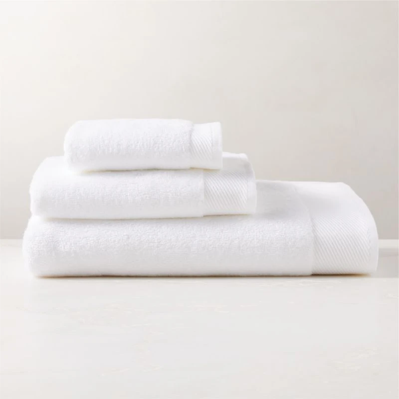 Arlow Organic Cotton White Bath Towel Set 3 Arlow Organic Cotton White Bath Towel Set