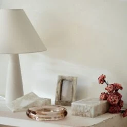 Bangle Dirty Rose Glass Decorative Bowl -Home Furnishing Shop BangleDirtyRoseLowGlassFB21 1x1