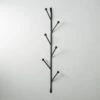 Barker Matte Black Vertical Wall Mounted Coat Rack -Home Furnishing Shop BarkerMatteBlkCoatRackSHF19