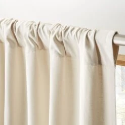 Natural Tan Cotton Basketweave Window Curtain Panel 48"x84" 10 Natural Tan Cotton Basketweave Window Curtain Panel 48"x84" -Home Furnishing Shop BasketweaveIIPnlNatural96RO2F18