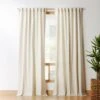 Natural Tan Cotton Basketweave Window Curtain Panel 48"x84" -Home Furnishing Shop BasketweaveIIPnlNatural96SHF18
