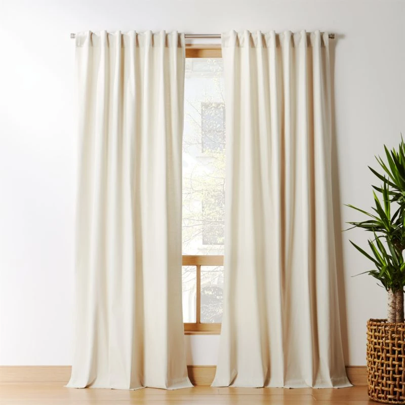 Natural Tan Cotton Basketweave Window Curtain Panel 48"x84" 3 Natural Tan Cotton Basketweave Window Curtain Panel 48"x84"