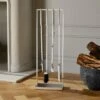 4-Piece Bend Stainless Steel Standing Fireplace Tool Set