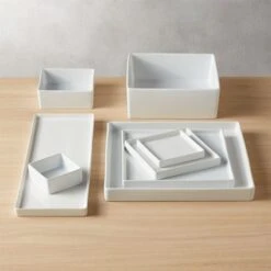 Bento Square Serving Bowl 7 Bento Square Serving Bowl -Home Furnishing Shop BentoWhiteCollectionGrpFHF16 2