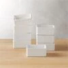 Bento Square White Mini Bowls 2 Bento Square White Mini Bowls -Home Furnishing Shop BentoWhiteMiniBowlsS8SHF16
