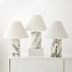 Bianca White Marble Table Lamp -Home Furnishing Shop BiancaWhtMarbleTableLampAV2SHF23