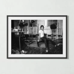 'Mick 1982' Photographic Print In Black Frame 17.75''x21.75'' -Home Furnishing Shop BkNWtMick1982BF39p5x28p5SSS23 3D