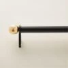 Boule Black Drapery Curtain Rod With Brass Finials 2 Boule Black Drapery Curtain Rod With Brass Finials -Home Furnishing Shop BlDrp1p25inRdUlqBsBk48d88SHF21