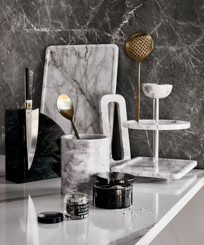 Link White Marble Trivet 5 Link White Marble Trivet - Image 3