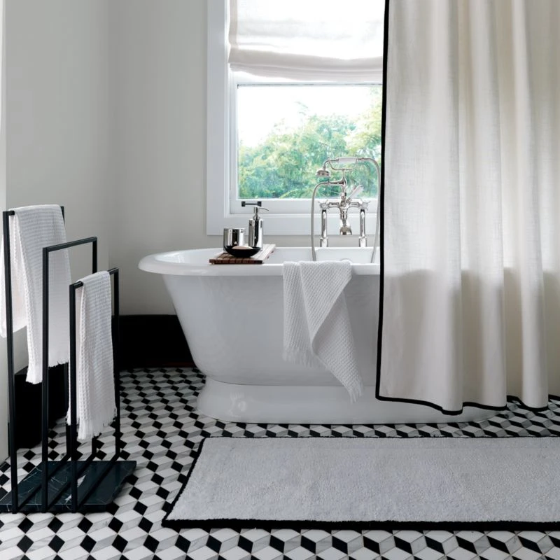 Capri Black Border Shower Curtain 72" 7 Capri Black Border Shower Curtain 72" - Image 5