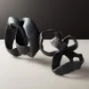 Black Aluminum Ribbon Table Sculpture 2 Black Aluminum Ribbon Table Sculpture -Home Furnishing Shop BlackRibbonSculptureSHS20