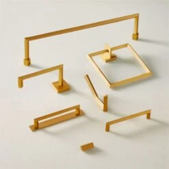 Blaine Brushed Brass Wall Mount Toilet Paper Holder -Home Furnishing Shop BlaineBrushedBrassCllctnAVFHF21 1