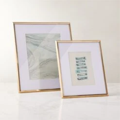 Blaine Polished Brass Picture Frame 5"x7" -Home Furnishing Shop BlainePldBrsFrameGroupFHF22