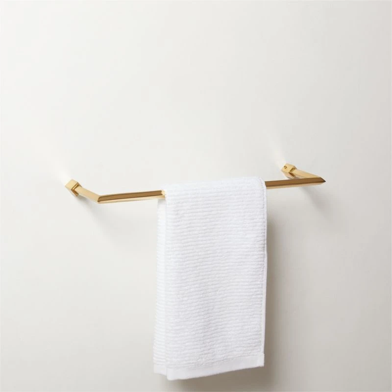 Blaine Polished Brass Towel Bar 18" 4 Blaine Polished Brass Towel Bar 18" - Image 2