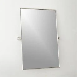 Blaine Polished Nickel Rectangular Pivot Wall Mirror 24"x36" -Home Furnishing Shop BlainePldNkPvtMrr24x36inAVSHF22
