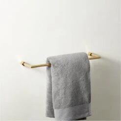 Blaine Unlacquered Brass Towel Bar 18'' -Home Furnishing Shop BlainePldUnldBsTwlBr18inAV2SHF22