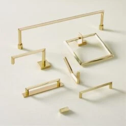 Blaine Polished Brass Towel Bar 18" 9 Blaine Polished Brass Towel Bar 18" -Home Furnishing Shop BlainePolishedBrassCllctnAVFHF21