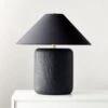 Block Black Lacquered Linen Table Lamp 1 Block Black Lacquered Linen Table Lamp -Home Furnishing Shop BlockBlkTableLampSHF23