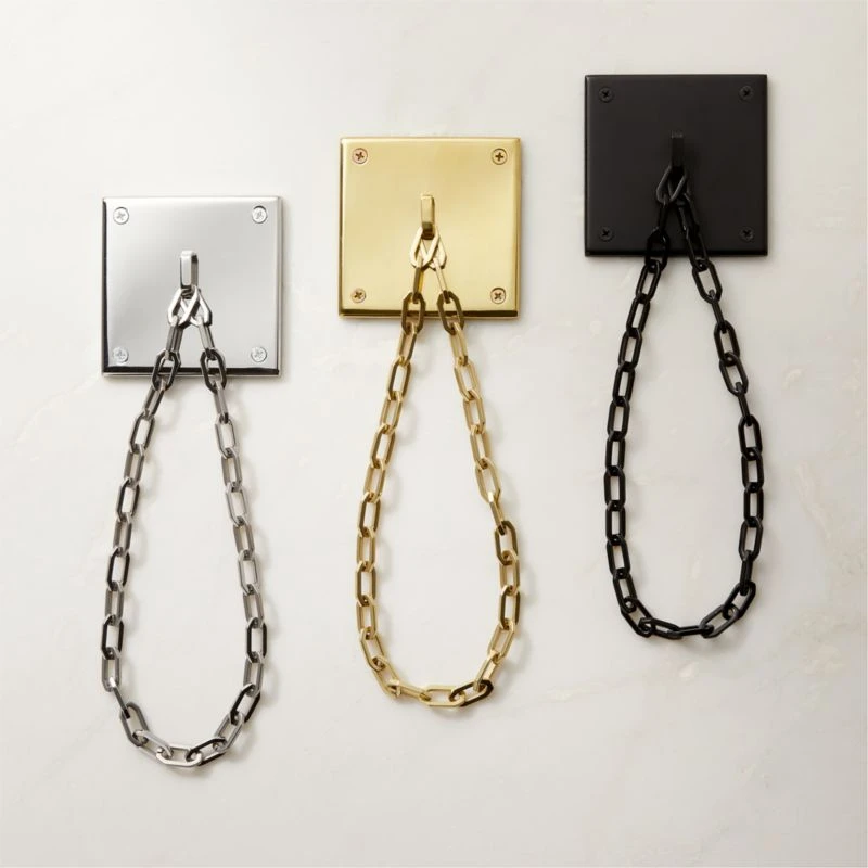 Bolt Polished Nickel Chain Curtain Tieback 5 Bolt Polished Nickel Chain Curtain Tieback - Image 3