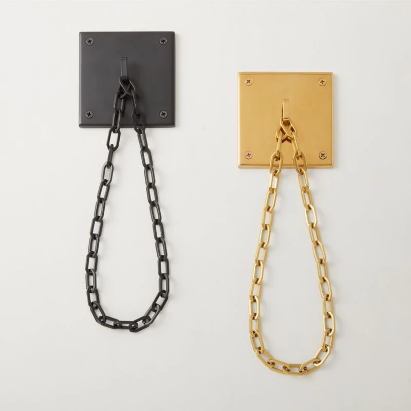 Bolt Polished Brass Chain Curtain Tieback 6 Bolt Polished Brass Chain Curtain Tieback - Image 4