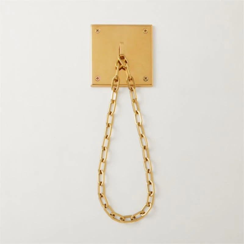 Bolt Polished Brass Chain Curtain Tieback 3 Bolt Polished Brass Chain Curtain Tieback