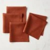 Bolt Ginger Orange Linen Napkin Set Of 4 2 Bolt Ginger Orange Linen Napkin Set Of 4 -Home Furnishing Shop BoltGingerLnnNapkinsS4SHS22