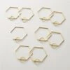 Bolt Polished Brass Curtain Rings Set Of 9 -Home Furnishing Shop BoltPldBrsDraperyRingsS9AVSHF21