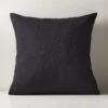Black Boucle Throw Pillow With Down-Alternative Insert 23" -Home Furnishing Shop BoucleBlackPillow23X23inSHF22