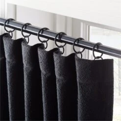 Black Boucle Window Curtain Panel 48''x84'' -Home Furnishing Shop BoucleIvryNBlkCrtn96PnlAVSHF23