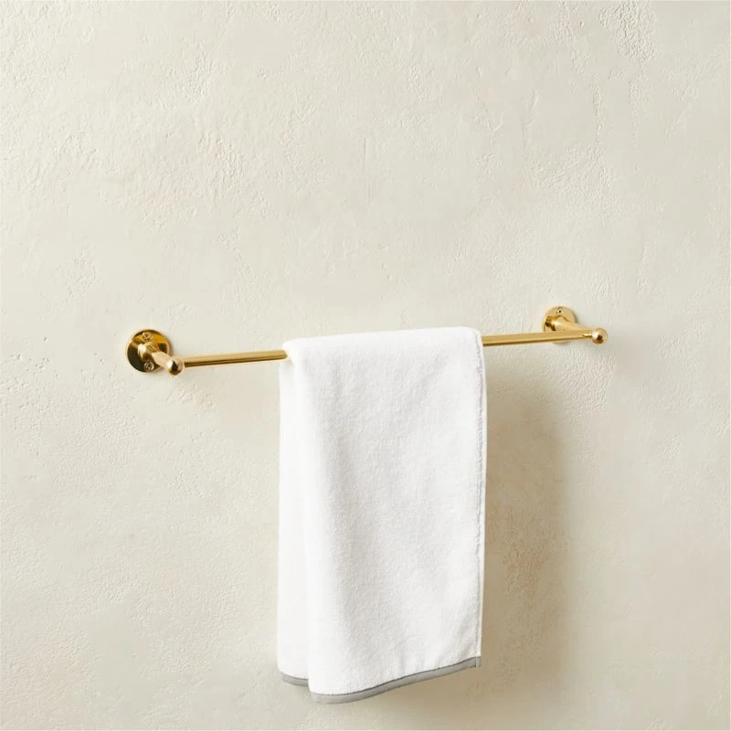 Boule-Inspired Polished Brass Towel Bar 18" 5 Boule-Inspired Polished Brass Towel Bar 18" - Image 3