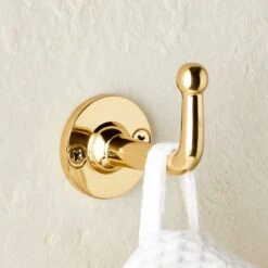 Boule-Inspired Polished Brass Wall Mount Hook -Home Furnishing Shop BouleInspiredPlshdBrsHookAVSHF21