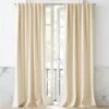 Natural Tan Basketweave Blackout Window Curtain Panel 48"x84" -Home Furnishing Shop BsktwvNatBlackoutPnl120inSHS21
