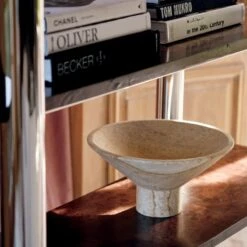 Dune Footed Sandstone Bowl -Home Furnishing Shop CB2FA22 1970 Editorial 06 024