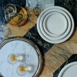 Piero Round Marble Serving Platter -Home Furnishing Shop CB2FA22 FR 15 Hero 2