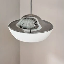 Materia Ivory Dome Pendant Light 13 Materia Ivory Dome Pendant Light -Home Furnishing Shop CB2FA22 PR GF 06A 114