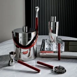 Griffith Stainless Steel Bar Tray -Home Furnishing Shop CB2HOL21 19A heroOC21 1x1