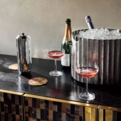 Milano Stainless Steel Champagne Bucket 12 Milano Stainless Steel Champagne Bucket -Home Furnishing Shop CB2HOL22 11B hero 1