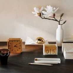 Lincoln Polished Brass Desk Clock 10 Lincoln Polished Brass Desk Clock -Home Furnishing Shop CB2HOL22 23B hero