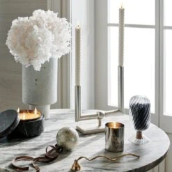 Black Golden Marble Candle Bowl -Home Furnishing Shop CB2HOL22 23C hero