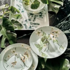 In Bloom Rectangular Floral Serving Tray -Home Furnishing Shop CB2SP22 27C hero