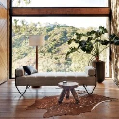 Rue Black Leather Throw Pillow With Down-Alternative Insert 18"x12" -Home Furnishing Shop CB2SP22 LF 4A RS REP