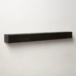 Caia Black Mantel Shelf 60" 12 Caia Black Mantel Shelf 60" -Home Furnishing Shop CaiaBlkMantelLedge60inAV2SHS21