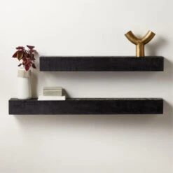 Caia Black Mantel Shelf 60" 13 Caia Black Mantel Shelf 60" -Home Furnishing Shop CaiaBlkMantelLedgeGroupFHS21
