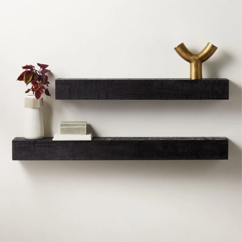 Caia Black Mantel Shelf 60" 7 Caia Black Mantel Shelf 60" - Image 5
